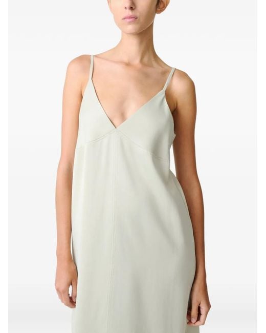 Studio Nicholson White Seam V-Neck Dress