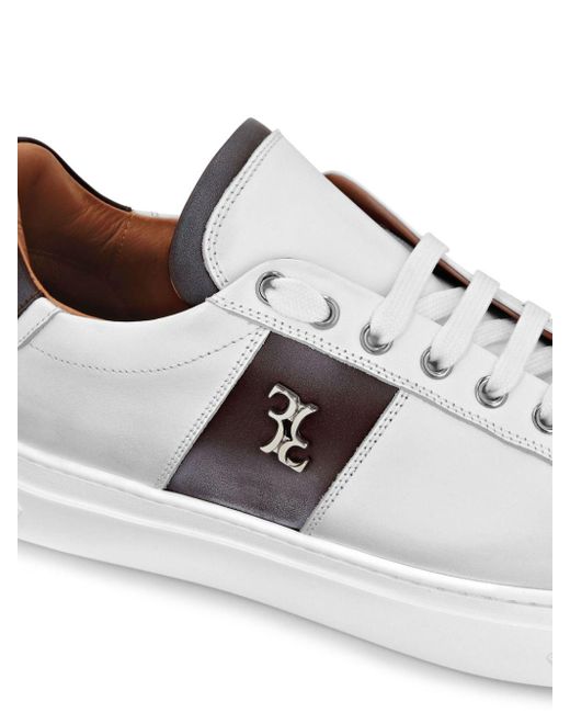 Sneakers con placca logo di Billionaire in White da Uomo