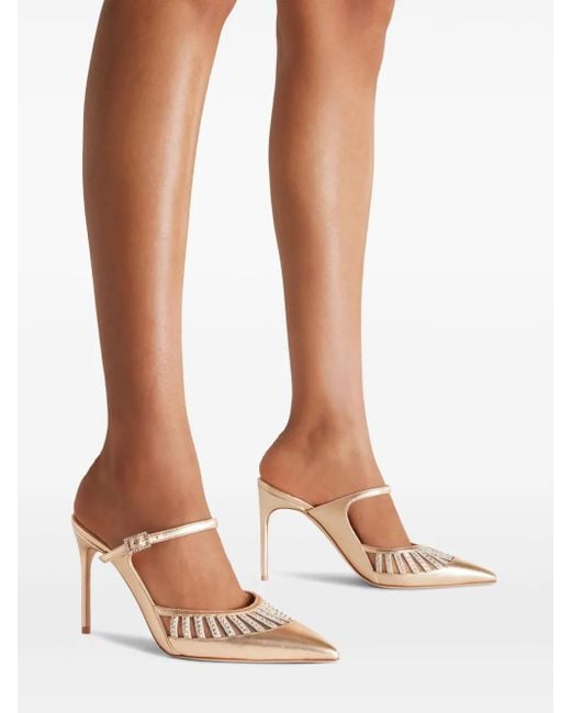 Malone Souliers Pink 90Mm Bardot Mules
