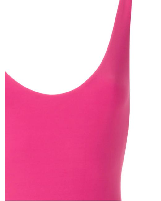 Amir Slama Pink U-Neck Swim Suit