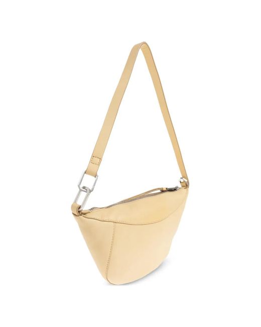 AllSaints White Micro Luna Leather Shoulder Bag