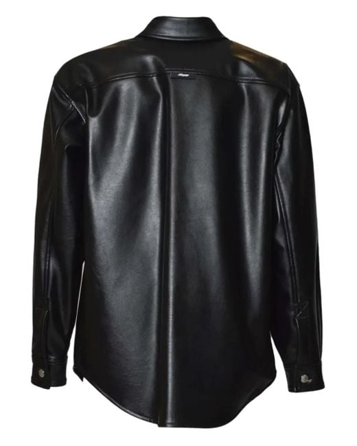MSGM Black Buttoned Pocket-Detail Shirt for men