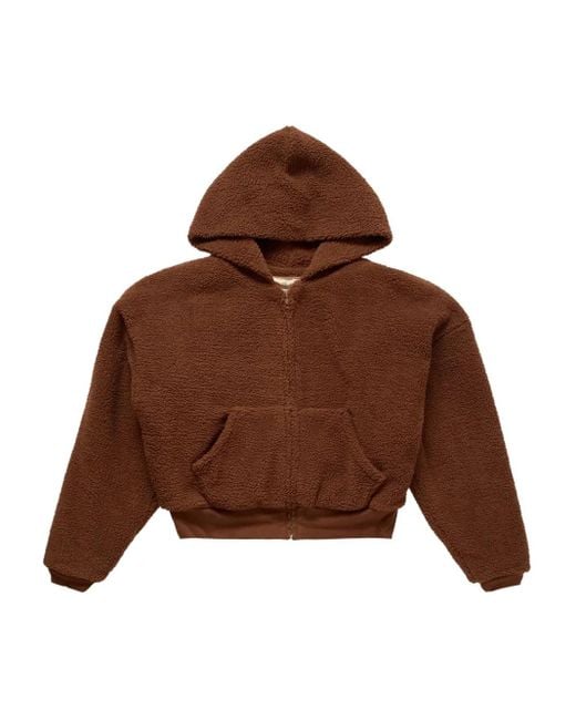 メンズ ERL ジップアップ パーカー Brown
