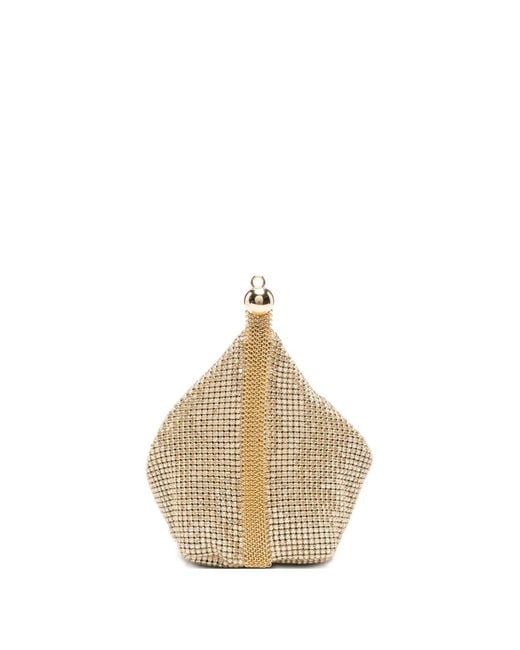 Cult Gaia Natural Rue Crystal-Embellished Clutch Bag