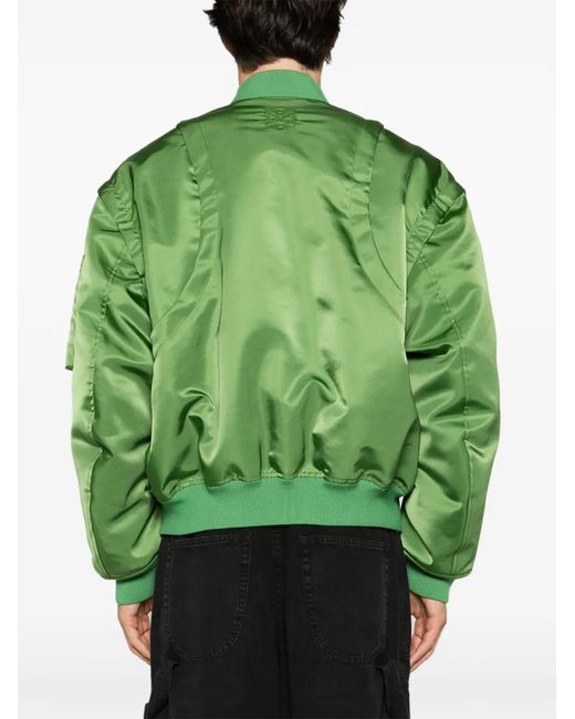 Off-White c/o Virgil Abloh Green Off- Bomber Jacket for men