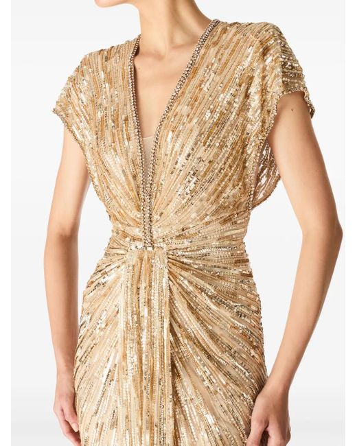Jenny Packham Zola イブニングドレス Metallic