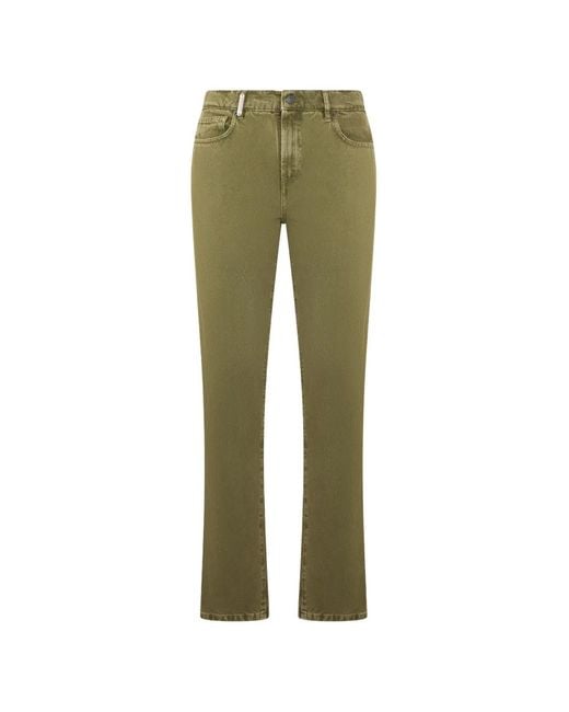 Moschino Green Button-Up Straight-Leg Jeans for men