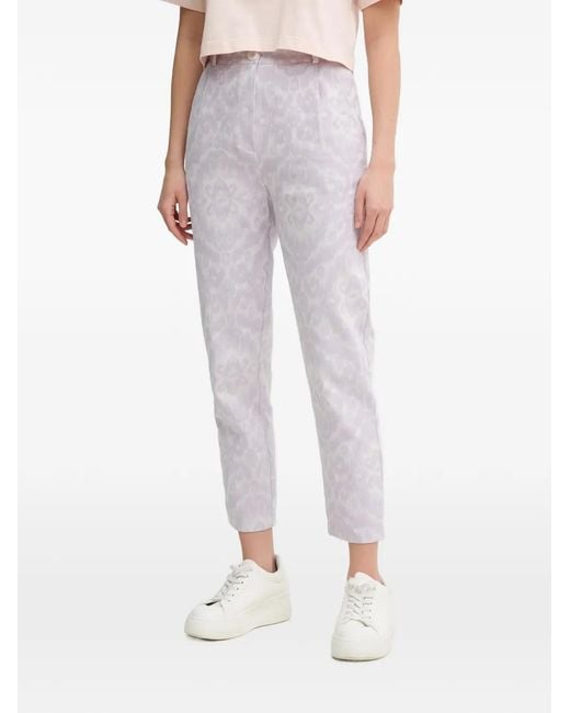 La Petite Francaise Purple Pharel Jacquard Side-Pocket Trousers
