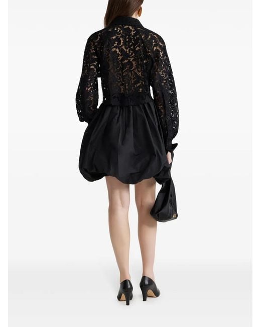 Patou Black Bubble Mini Skirt