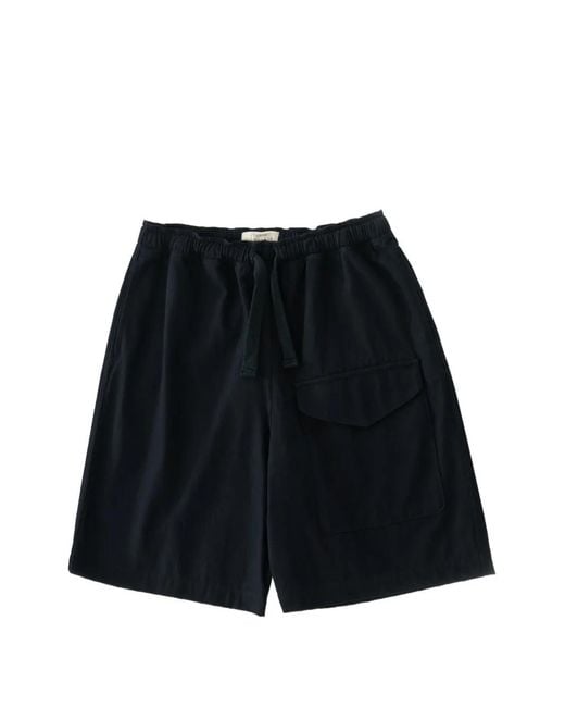 Studio Nicholson Black Elasticated-Waistband Shorts for men