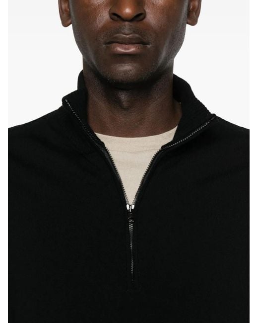 Maglione Con Mezza Zip di C P Company in Black da Uomo