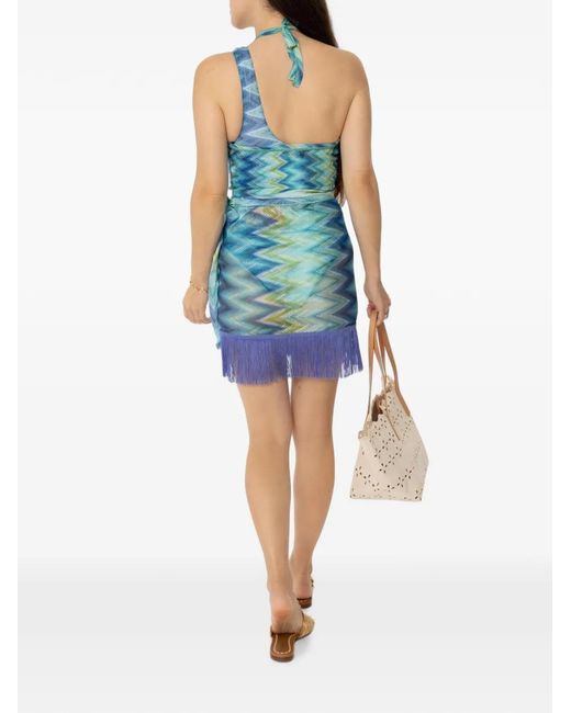 Missoni Blue Halter-Neck Top