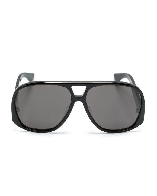 Saint Laurent Gray 652 Solace Pilot-frame Sunglasses