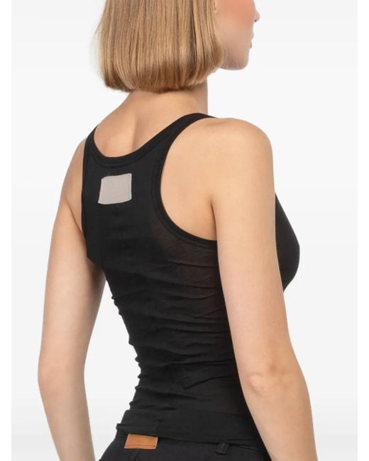 AYA MUSE Black Cotton Tank Top