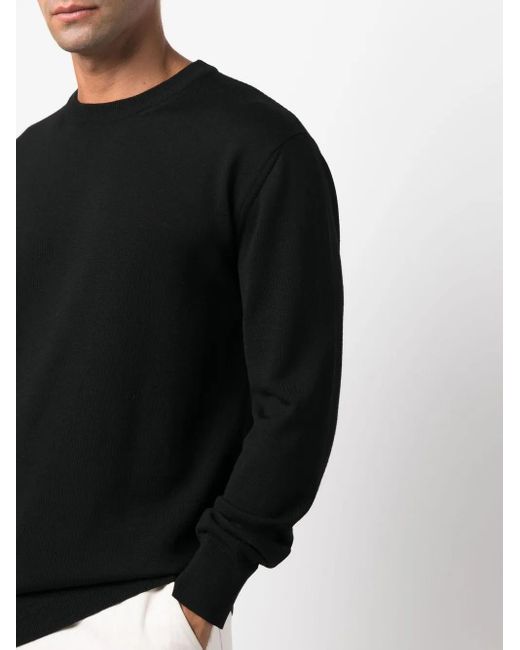 Jil Sander Black Wool Crew-Neck Jumper for men