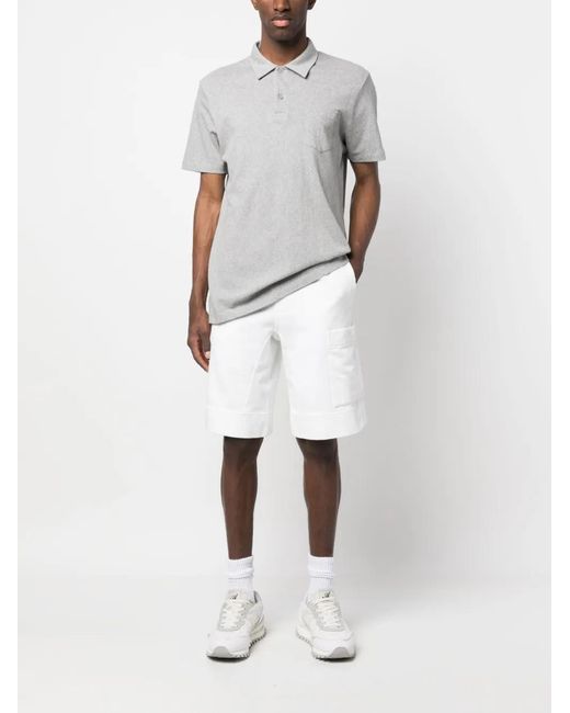 C P Company White Side Patch-Pocket Drawstring Shorts for men