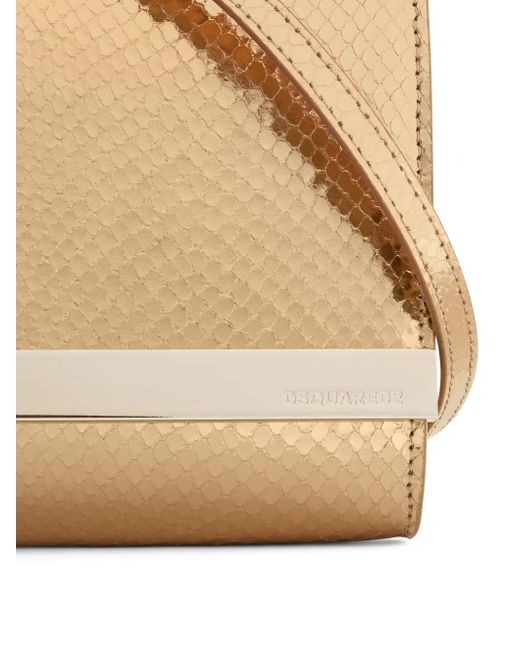 DSquared² Natural Metallic Textured Wallet