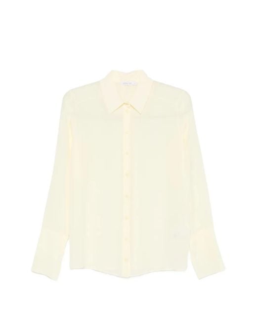 Patrizia Pepe White Crepe Long-Sleeve Shirt