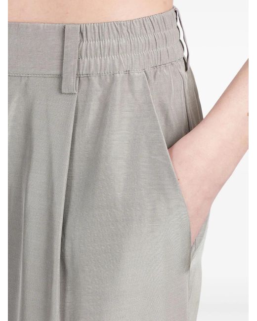 Jonathan Simkhai Broek Met Geplooid Detail in het Gray