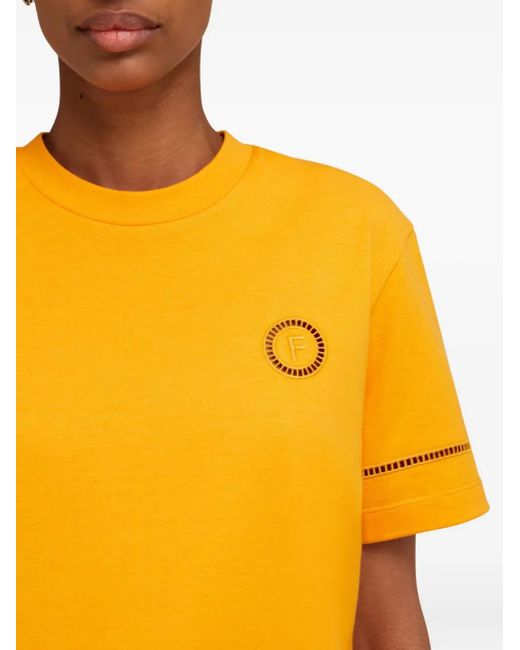 Ferragamo Yellow T-Shirt Mit Logo-Verzierung