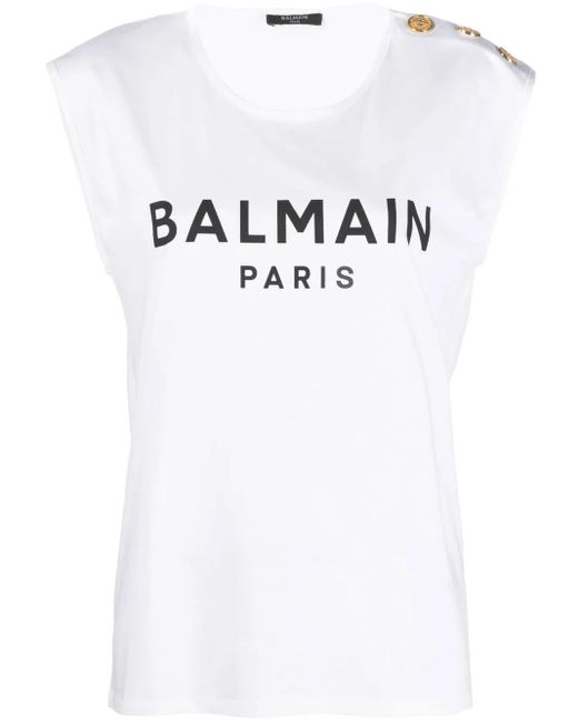 Balmain Multicolor Top Mit Knöpfen