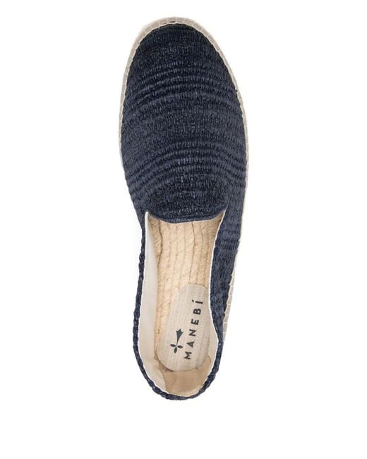 Manebí Blue Woven-Effect Slip-On Espadrilles for men