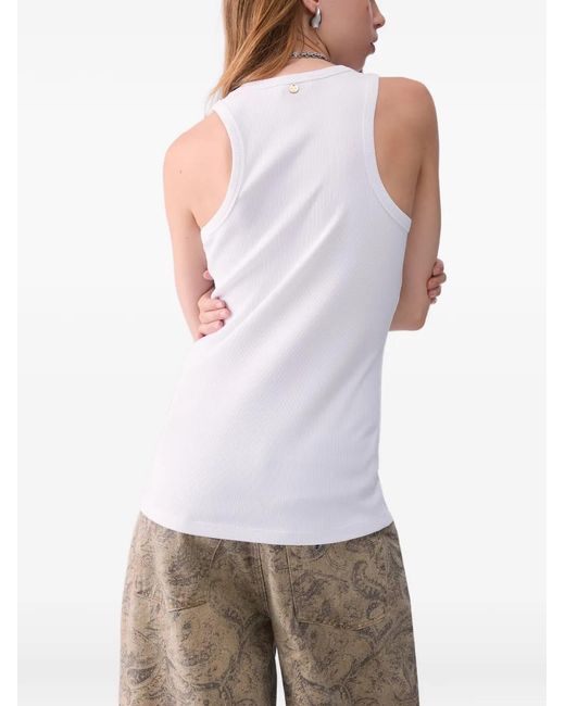 Liu Jo White T-Shirt With Jewel Decoration