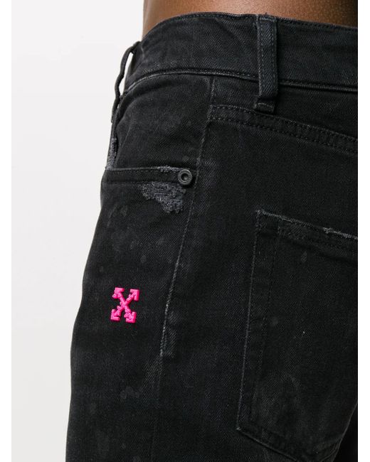 Off-White c/o Virgil Abloh Black Stacked Flared Jeans for men