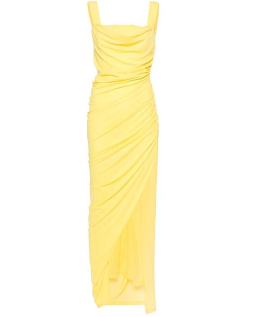 Staud Yellow Stormi Off-shoulder Gown