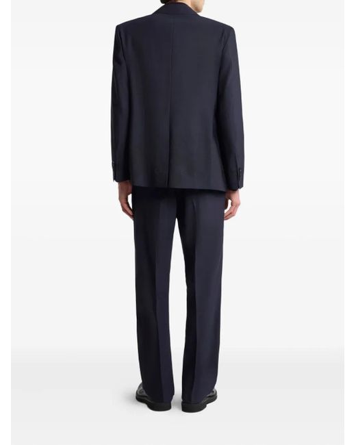 Etro Blue Double-Breasted Jacket for men