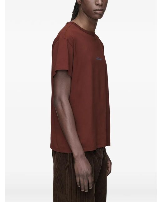 Maison Margiela Red T-Shirt À Logo Brodé for men