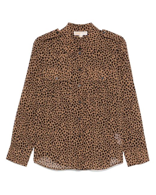 MICHAEL Michael Kors レオパード シャツ Brown