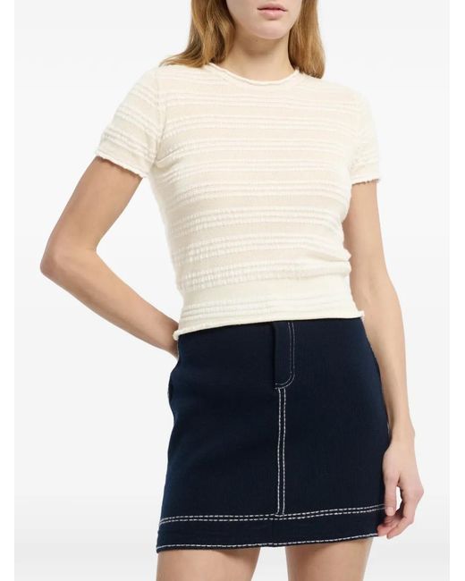 Barrie White Striped Top