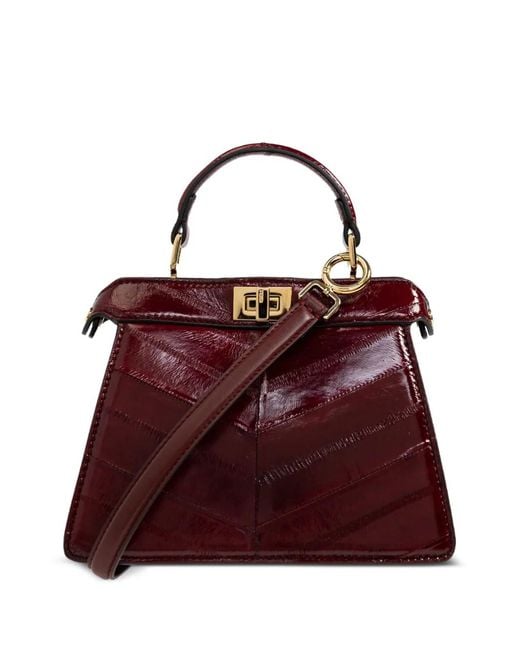 Fendi Red Peekaboo Iseeu Petite Tote Bag