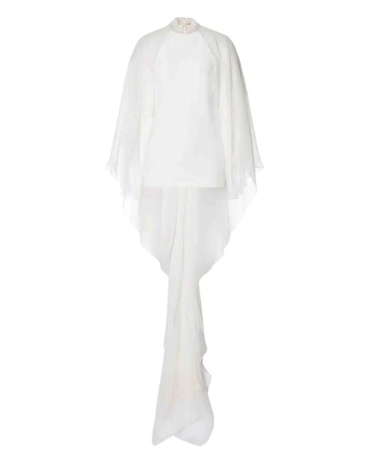 Alberta Ferretti Gedrapeerde Blouse in het White