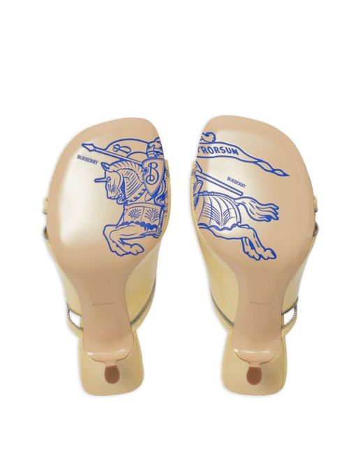 Burberry Metallic 85mm Decorative-zip Leather Sandals