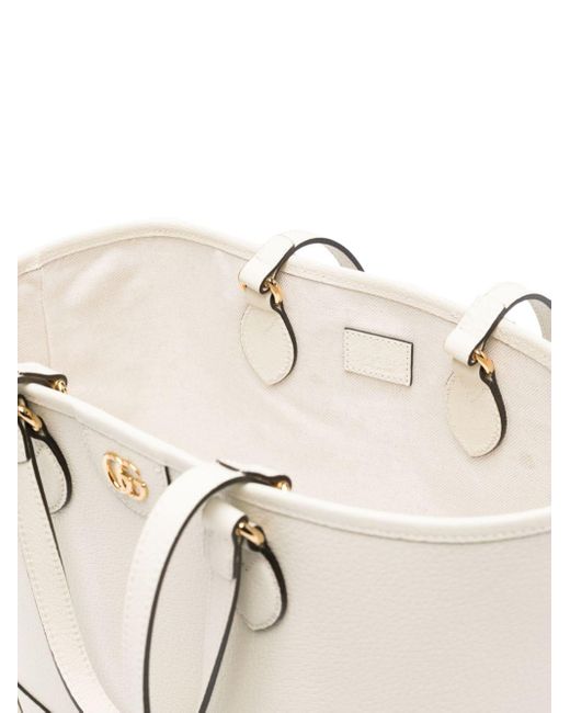 Gucci White Mittelgroße Ophidia Handtasche