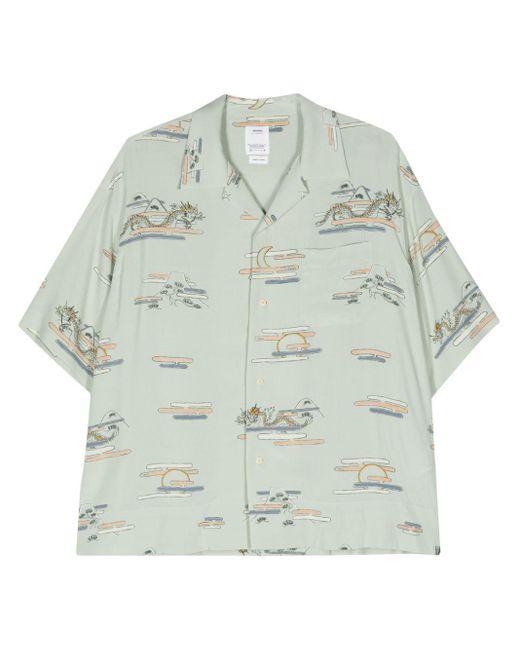 Visvim Gray Copa Graphic-print Shirt - Men's - Rayon for men