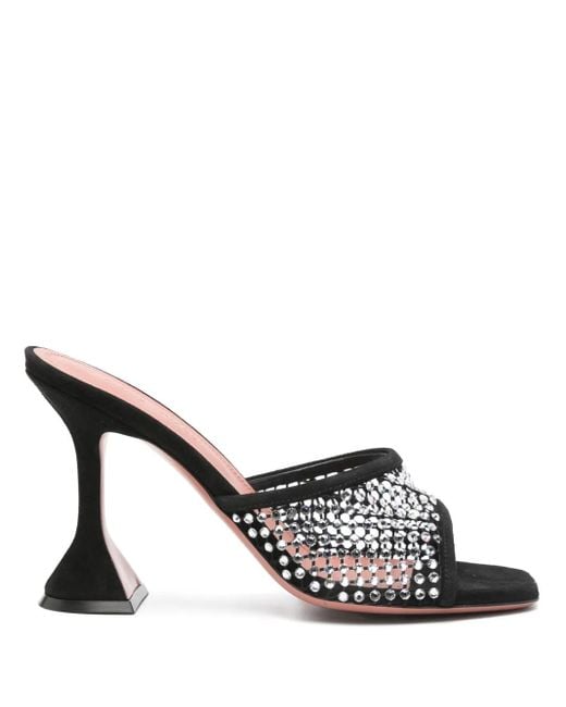 AMINA MUADDI White Lupita Crystal Mules