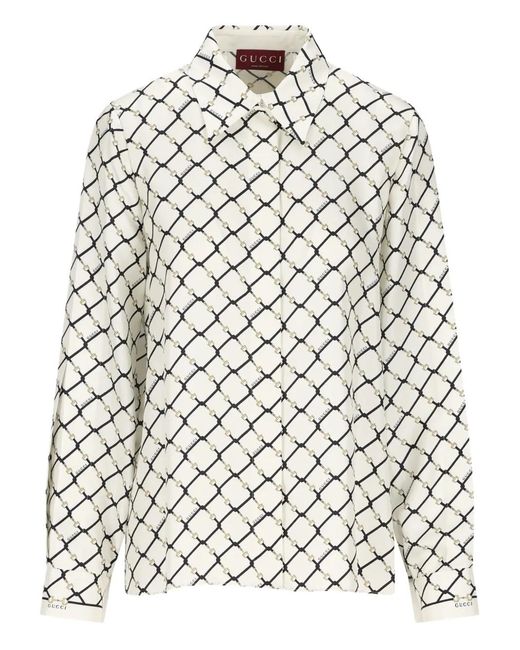 Gucci White Printed Shirt