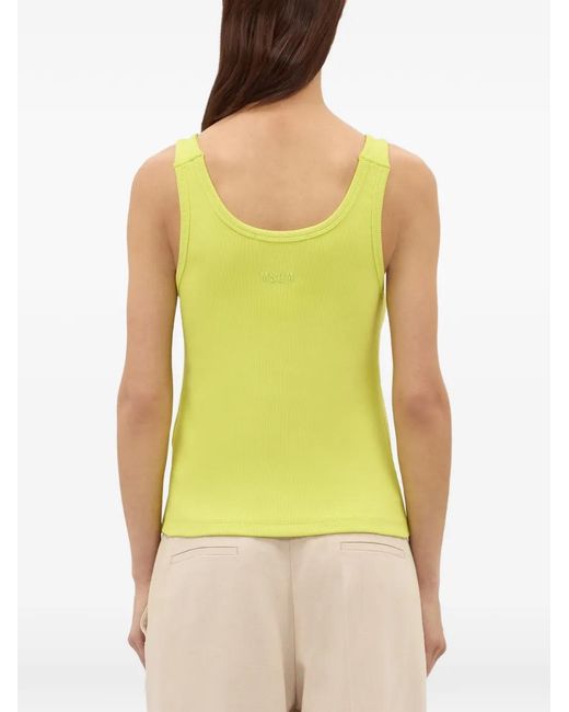 Top Con Tira Lazada MSGM de color Yellow