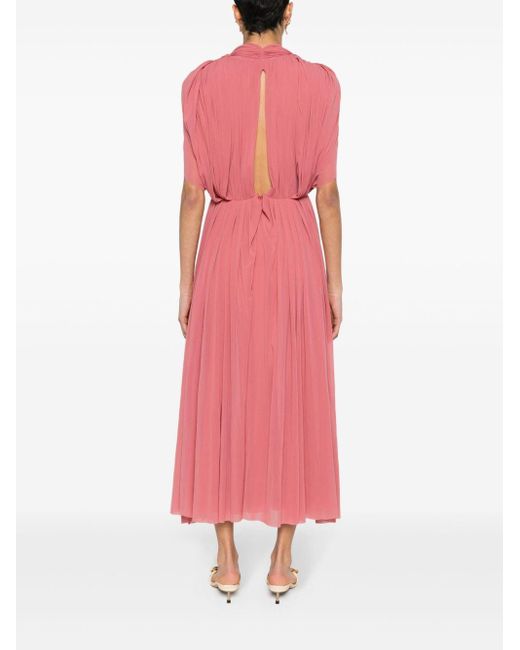 Philosophy Di Lorenzo Serafini Pink Draped-detail Dress
