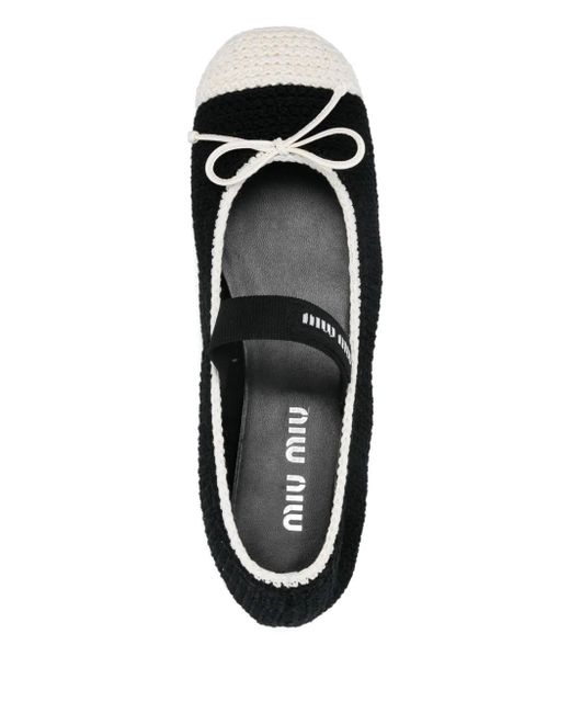 Miu Miu Black Flat Shoes