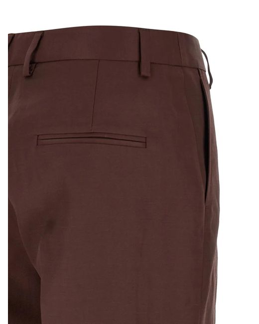 Alberto Biani Brown Charlie Pressed-Crease Trousers