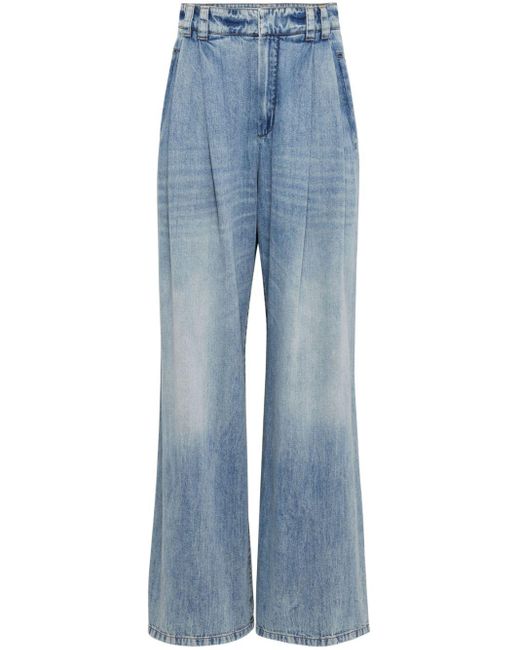 Jeans a gamba ampia di Brunello Cucinelli in Blue