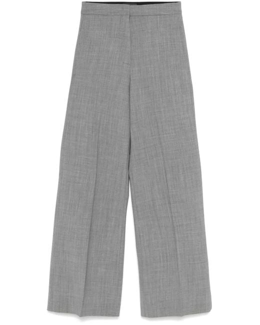 Fabiana Filippi Gray Mélange-Effect Trousers