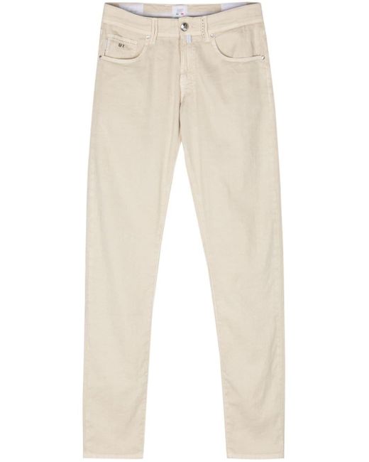 Sartoria Tramarossa Natural Mid-rise Tapered Trousers for men