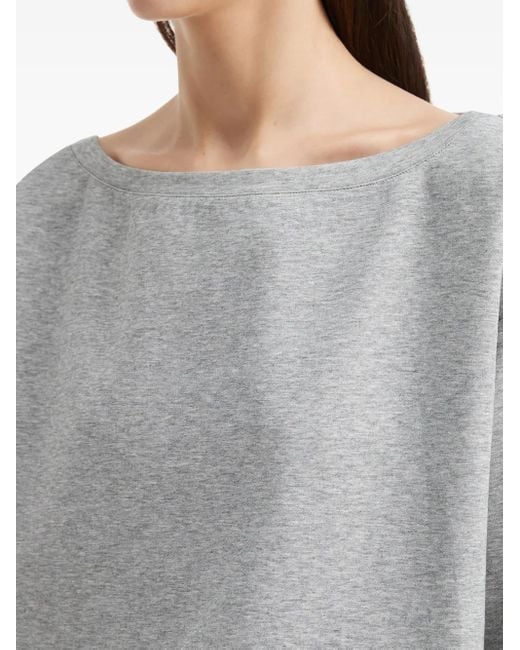 B+ AB Gray Boat-Neck Balloon-Hem Set