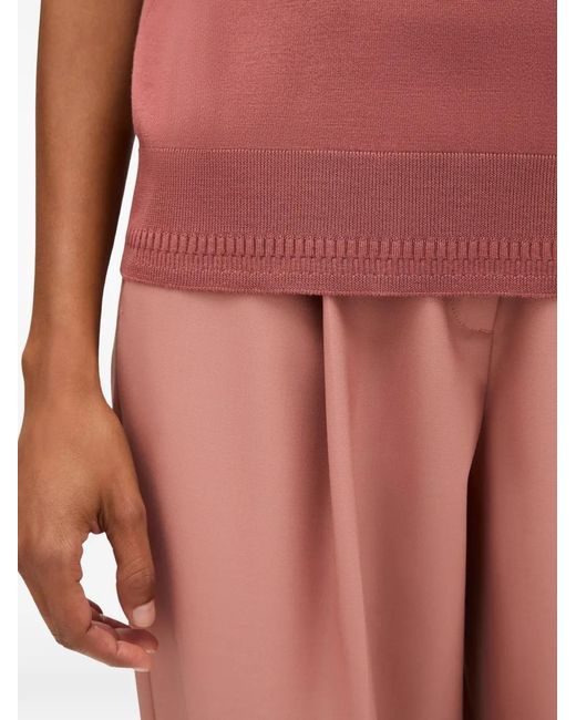 Another Tomorrow Pink Featherweight Sleeveless Top