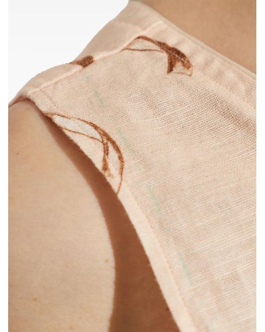 Forte_forte Natural Bow-Print Top